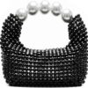 SELENA Pearl Clutch Handbag Women's Glittering Dinner Purse Party Wedding Prom Evening Bags