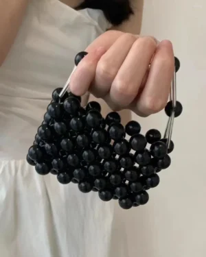Shoulder Bags Mini Pearl Handwoven Beaded Women's Handbag 2024 Ins Fashion Dinner Chain Crossbody For Woman Customized Wallet