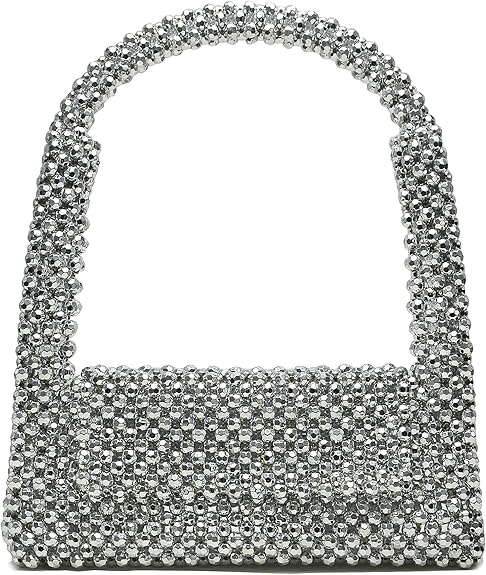 SELENA  Pearl Bag Clutch Purses For Women Wedding Bride Purse Sparkly Glitterl Beaded Handbag