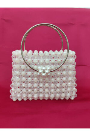 Evening, Bridal, and Black Currant Transparent Bead Bag